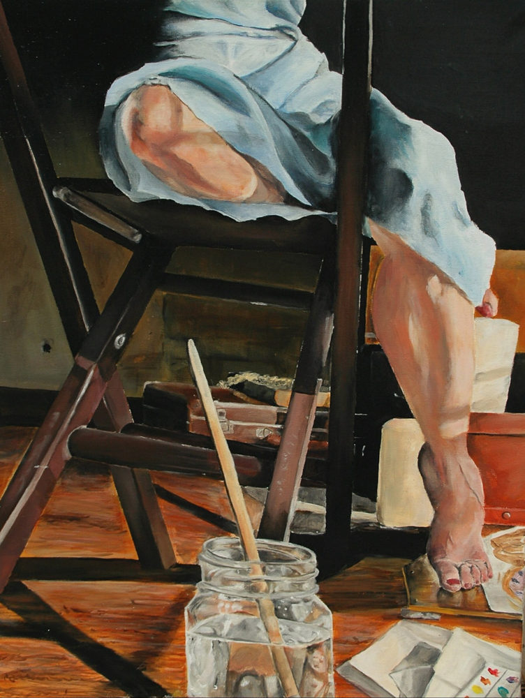 "Atelier" 70x50 cm Öl auf Leinwand 2019