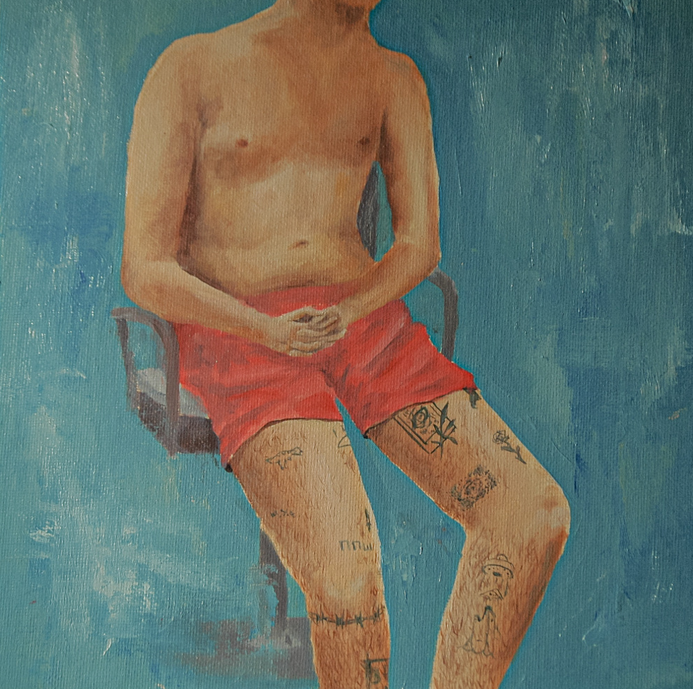 "Ft4" 25x25 cm Öl auf Malkarton 2020