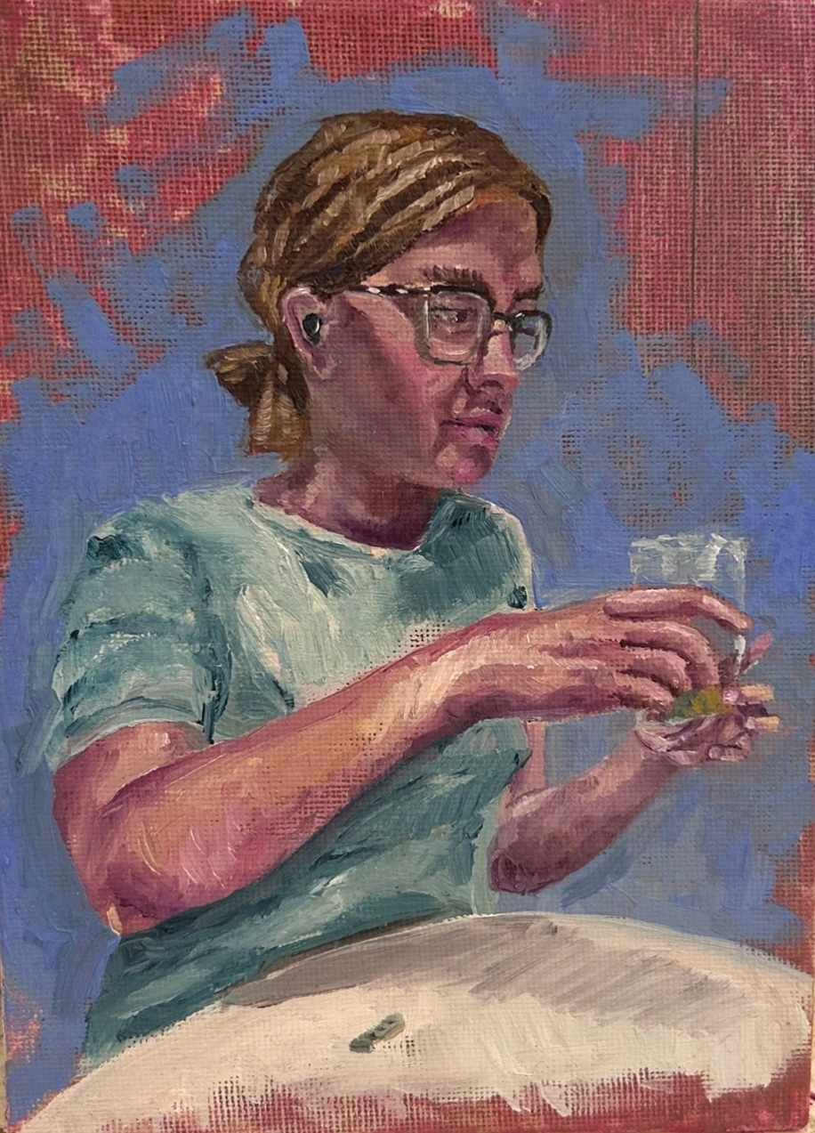 "Ohne Titel" 13x18 cm Öl auf Malkarton 2023