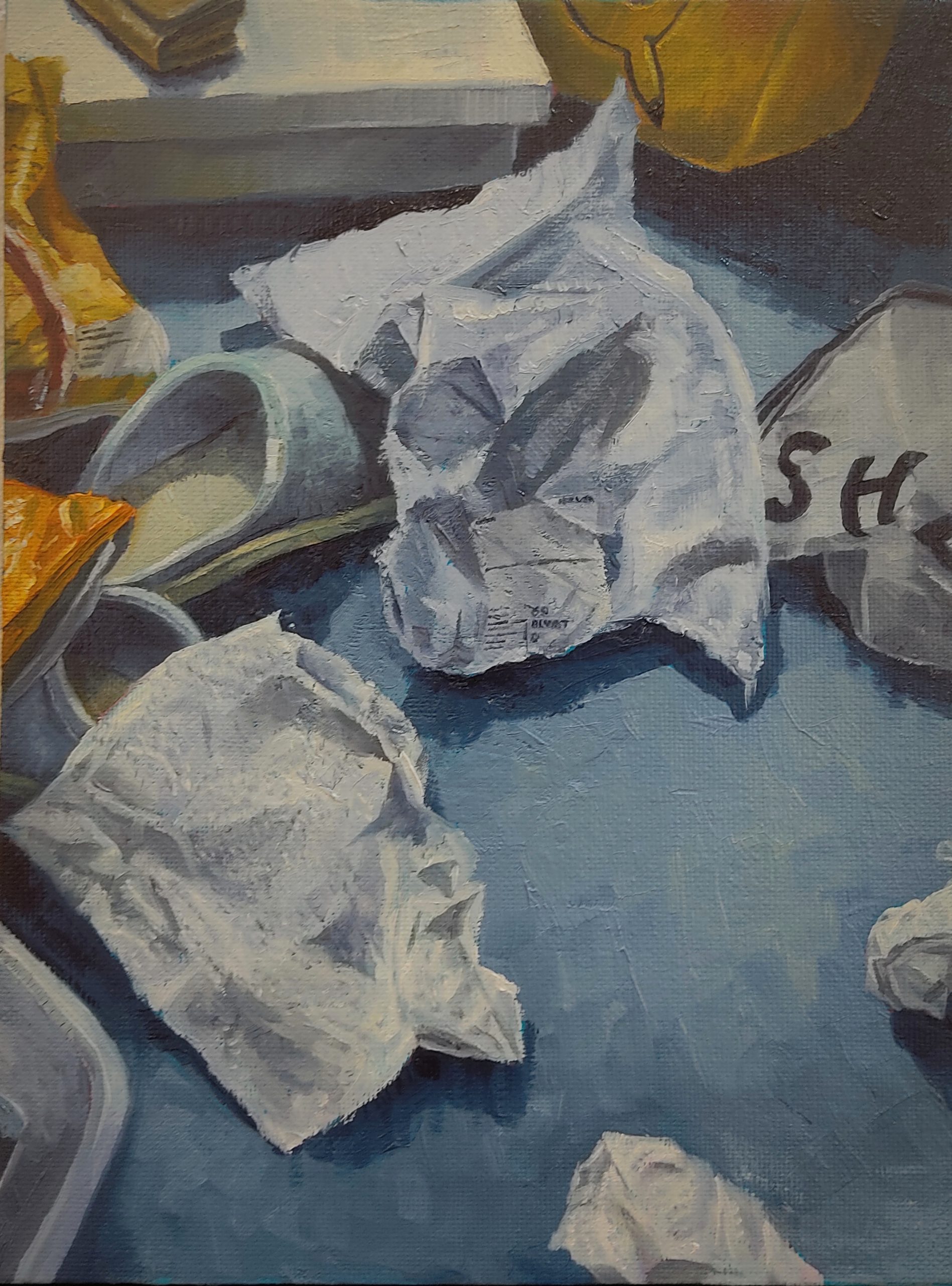 "Müll#2" 24x18 cm Öl auf Malkarton 2023